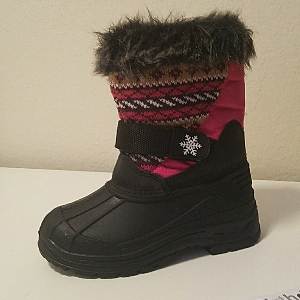Girls transco trading fuchia snow boots